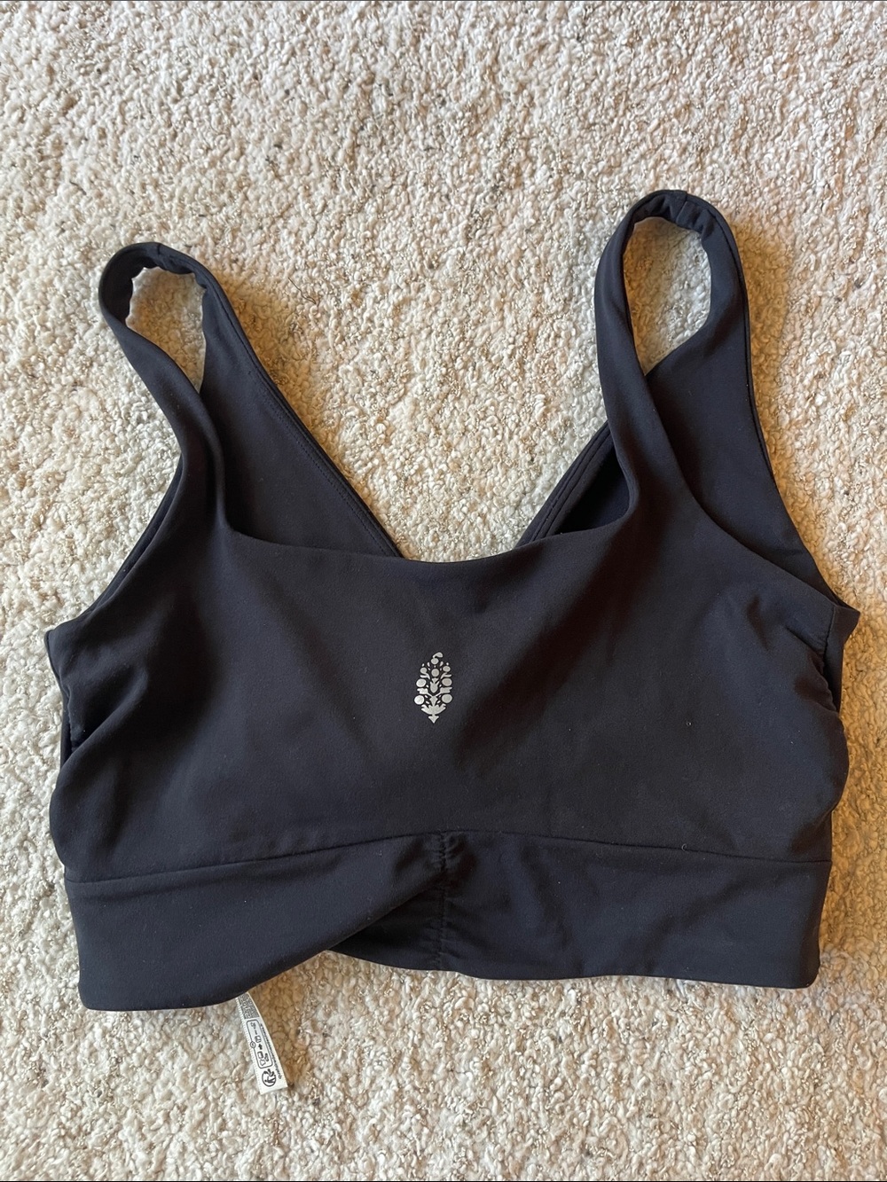 Free people never better twist front sports bra black medium - Picture 5 of 6